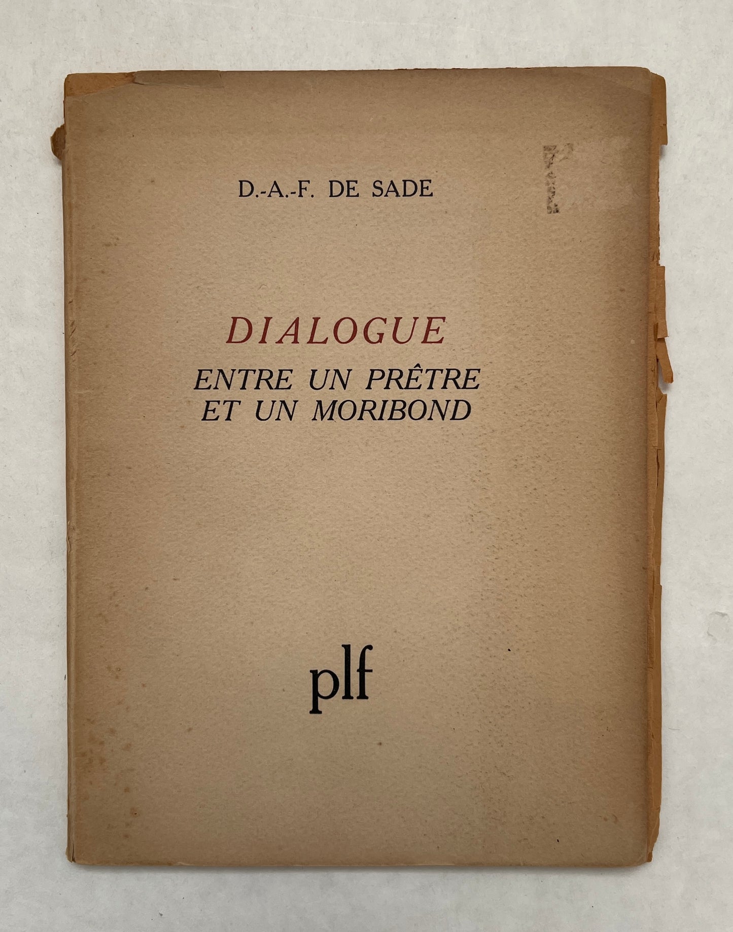 Dialogue Entre Un Prêtre et Un Moribond