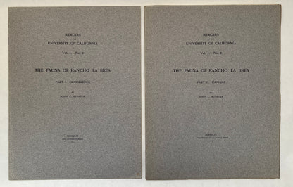 The Fauna of Rancho la Brea. Parts I & II [Occurrence & Canidae]