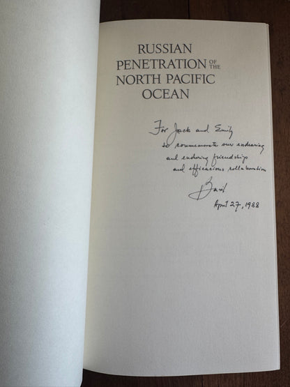 Russian Penetration of the North Pacific Ocean; Volume 2 [SIGNED]