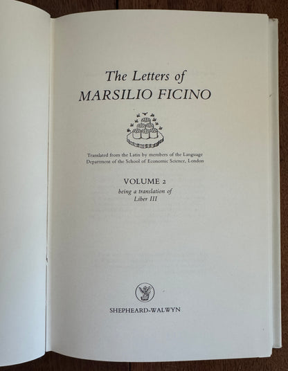 The Letters of Marsilio Ficino