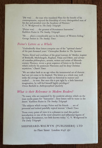 The Letters of Marsilio Ficino