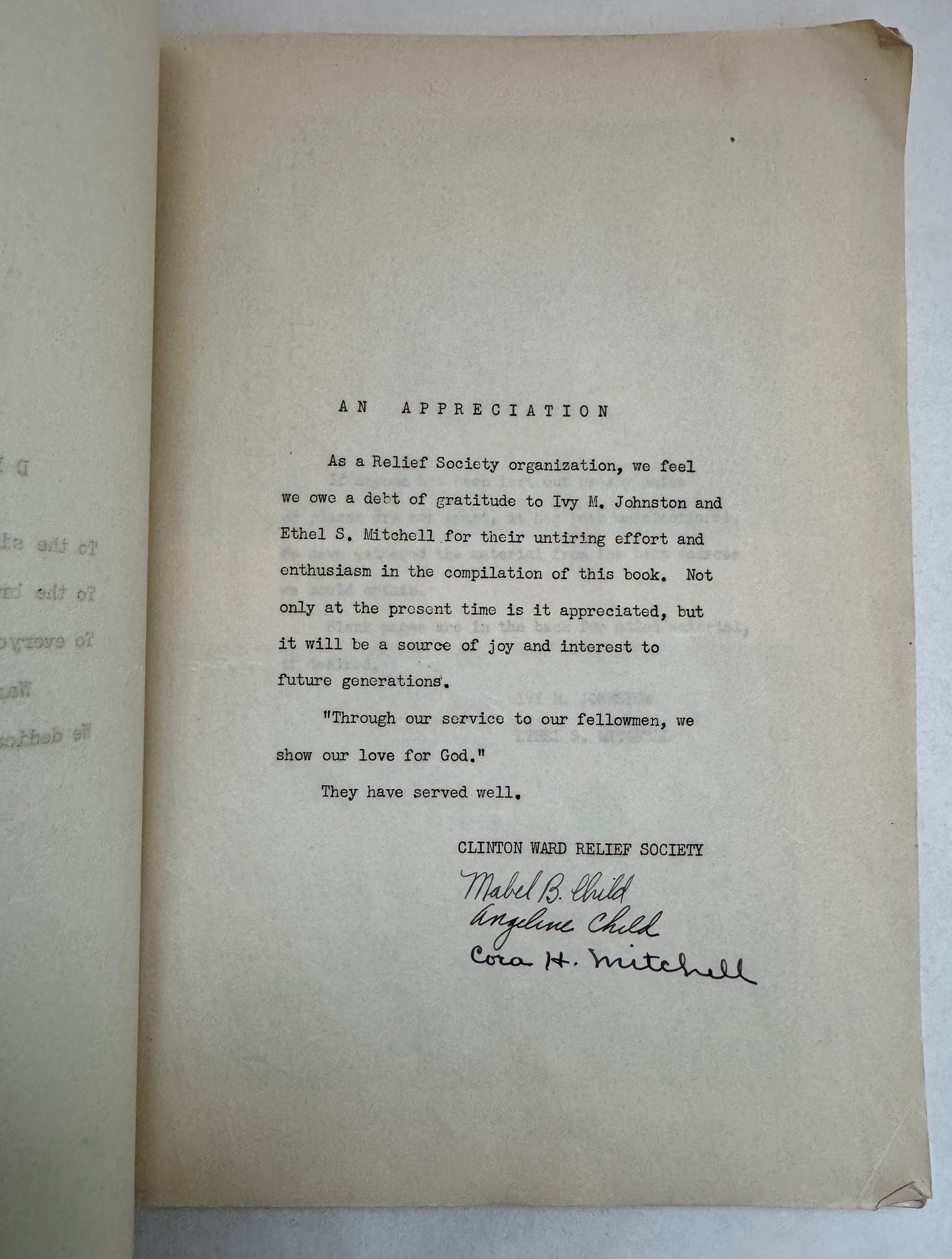 Out of the Shifting Sands, Clinton (Utah), 1870-1942  {signed]