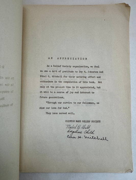 Out of the Shifting Sands, Clinton (Utah), 1870-1942  {signed]