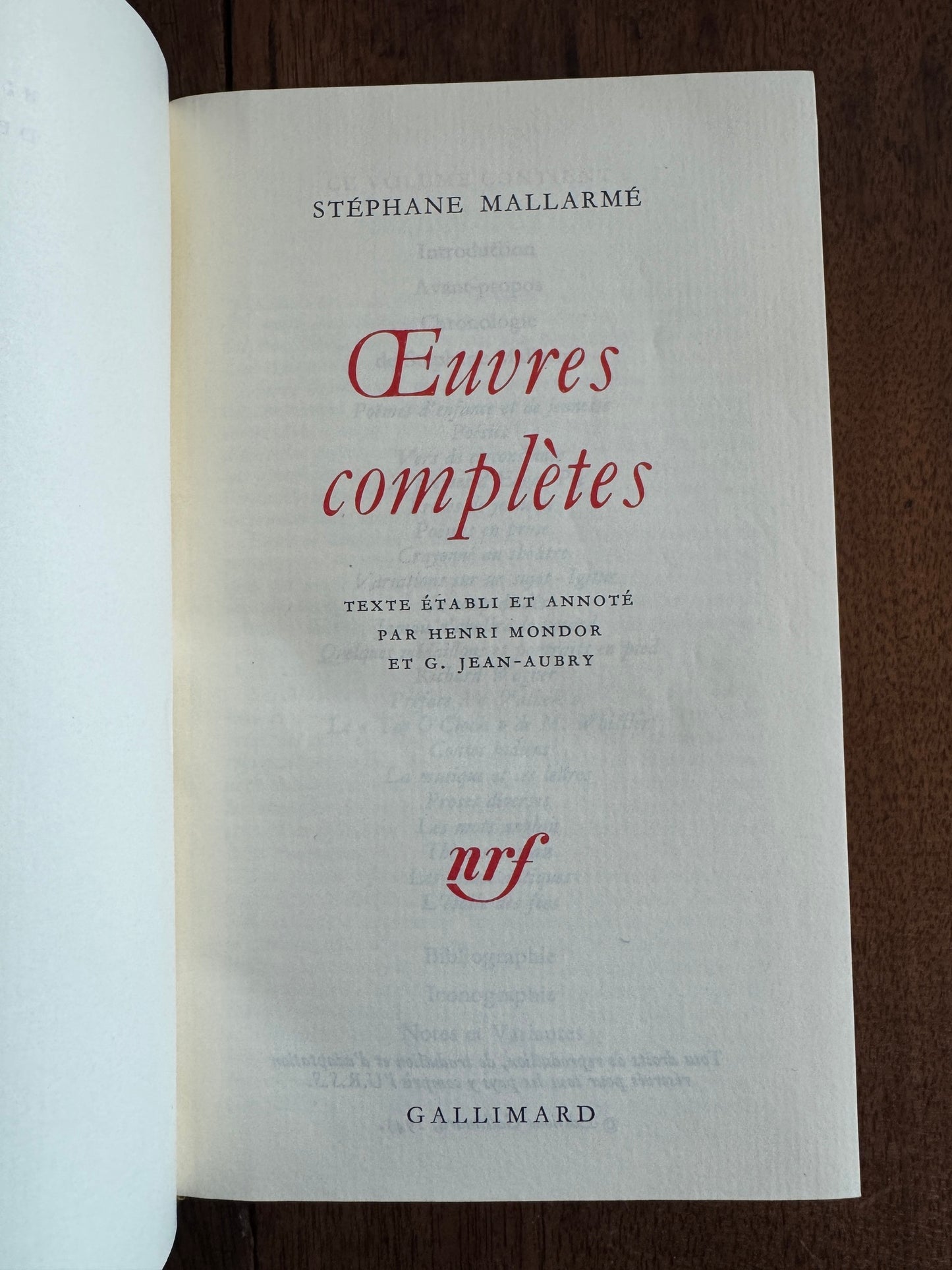 Œuvres Complètes [Oeuvres completes)