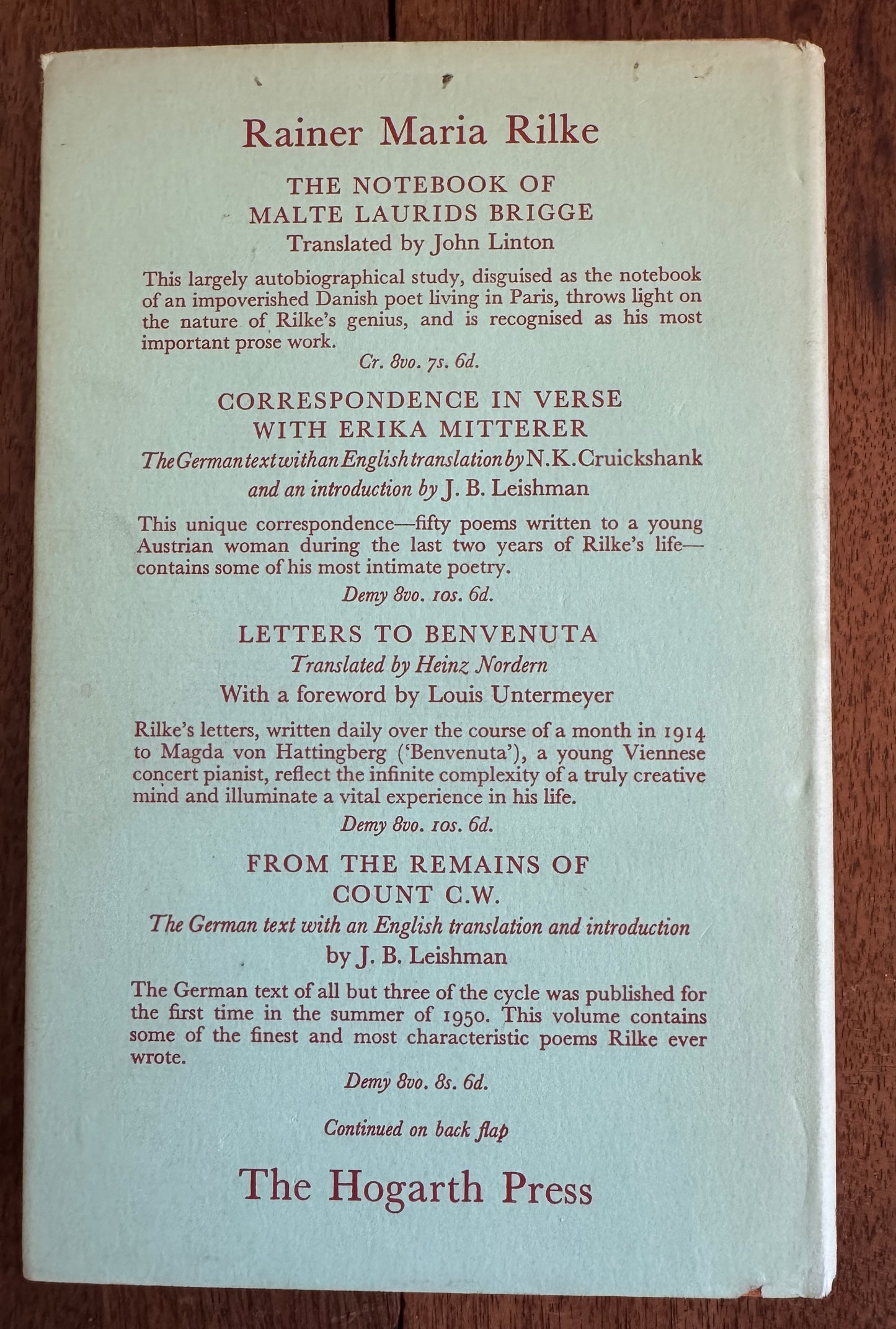 Selected Works; Volume I, Prose