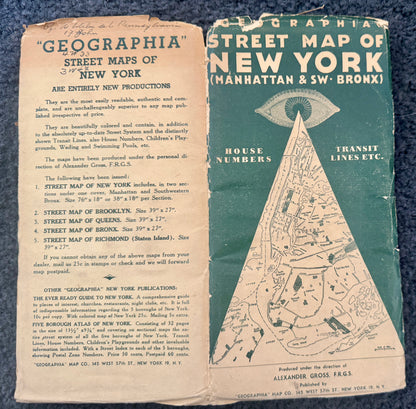 Street Map of New York (Manhattan & SW Bronx)