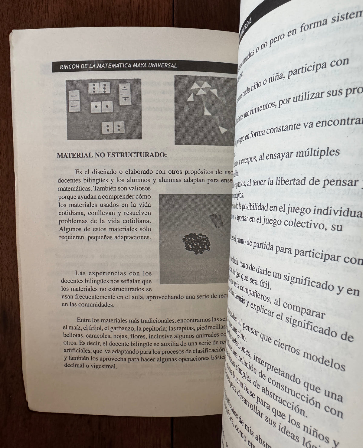 Manual del Rincón de la Matemática Maya y Universal