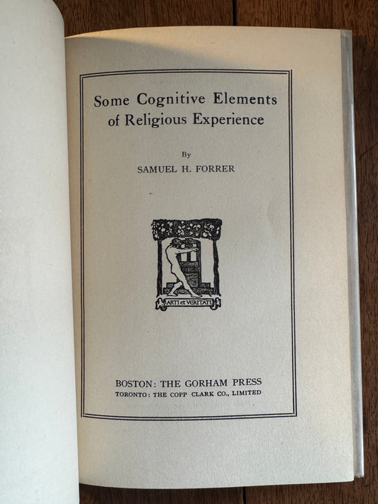 Some Cognitive Elements of Religious Experience