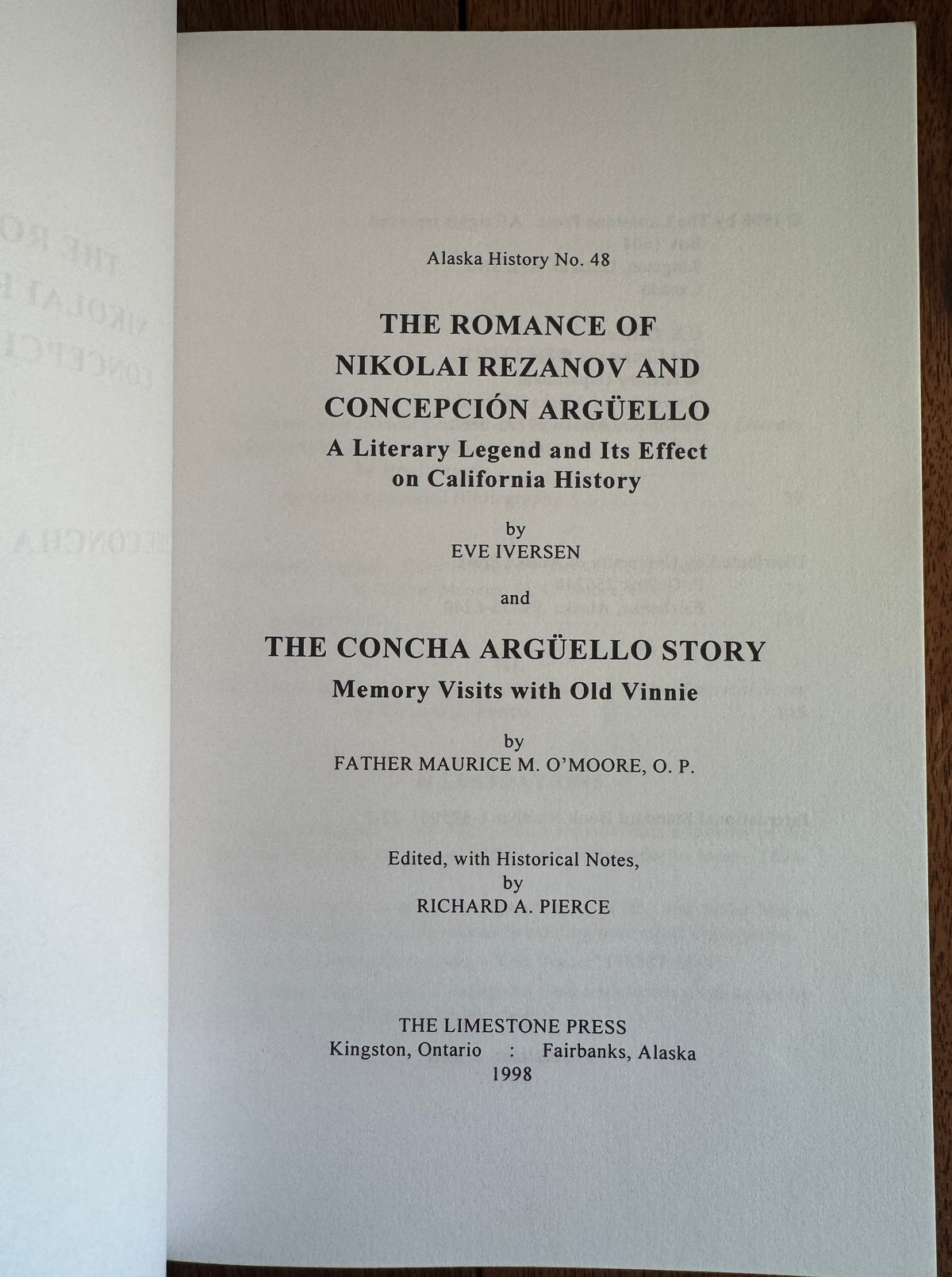 The Romance of Nikolai Rezanov and Concepción Argüello: A Literary Legend and Its Effect on California History