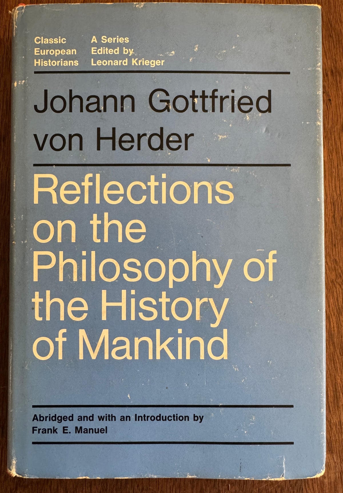 Reflections on the Philosophy of the History of Mankind