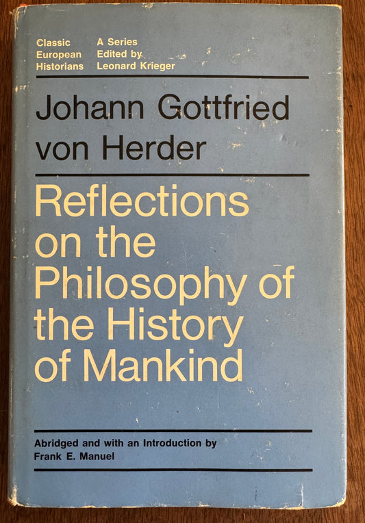 Reflections on the Philosophy of the History of Mankind