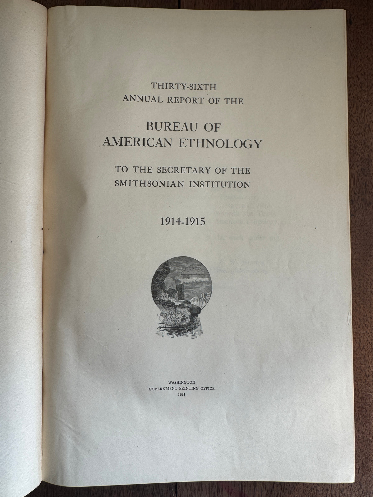 Thirty-Sixth Annual Report of the Bureau of American Ethnology to the Secretary of the Smithsonian Institution, 1914-1915