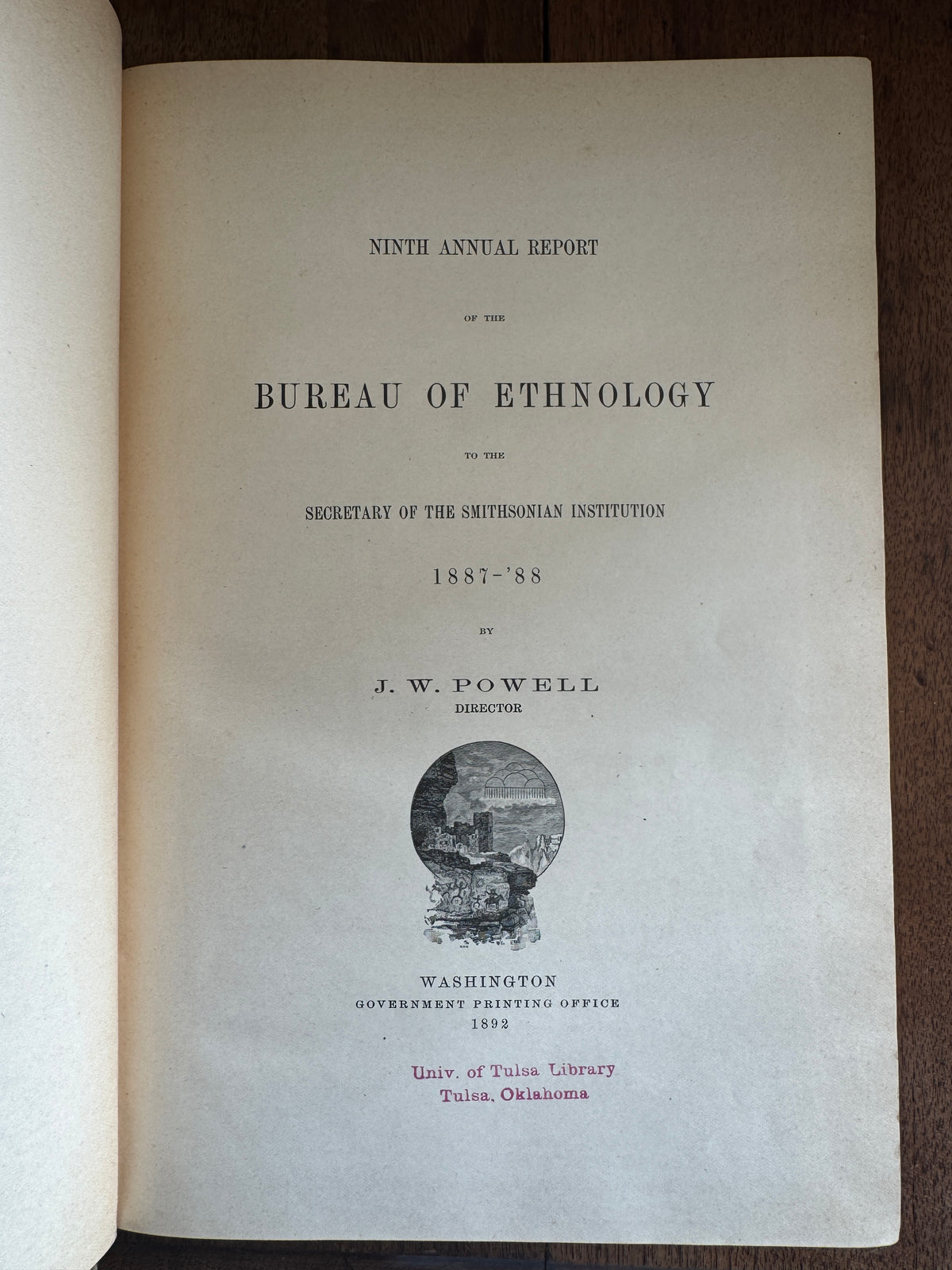 Ninth Annual Report of the Bureau of Ethnology to the Secretary of the Smithsonian Institution, 1887-'88