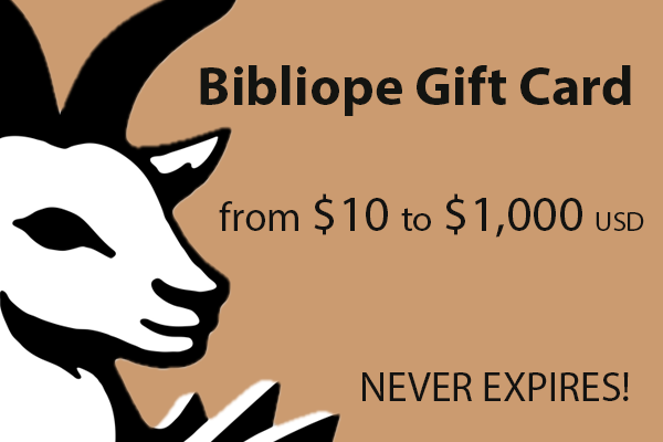 Give a Bibliope 'Buckaroo' Gift Card to friends, family or co-workers!