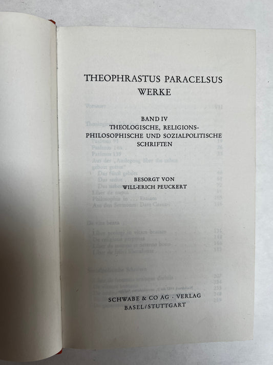 Theophrastus Paracelsus Werke