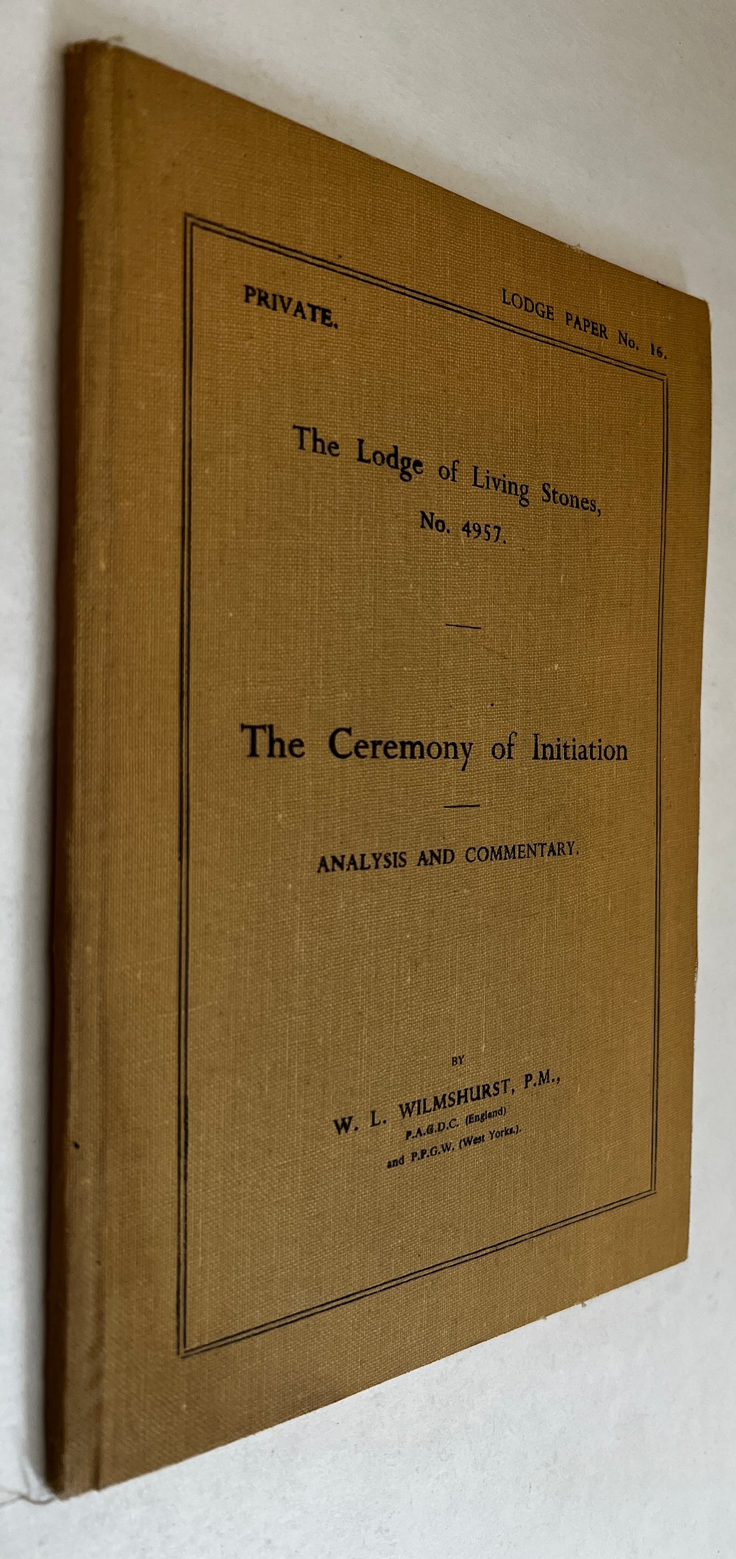 The Ceremony of Initiation: Analysis and Commentary