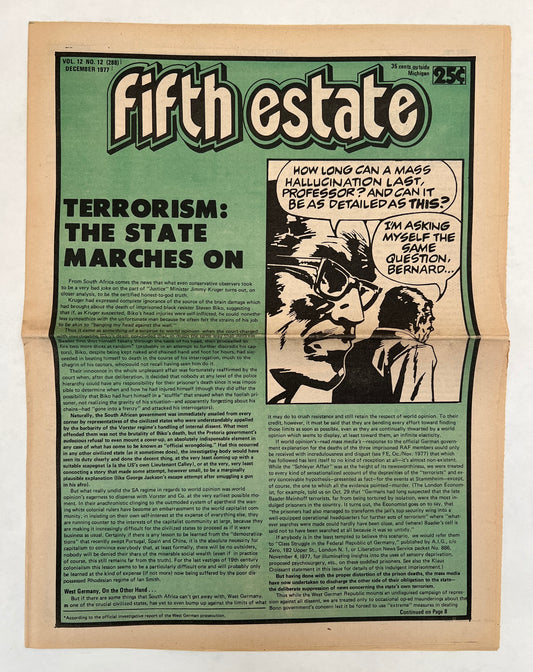 The Fifth Estate; Vol 12, No 12 (288); December 1977