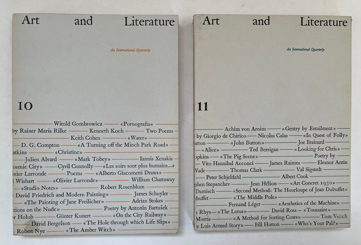 Art and Literature ; an International Review ; Issues 1 - 11