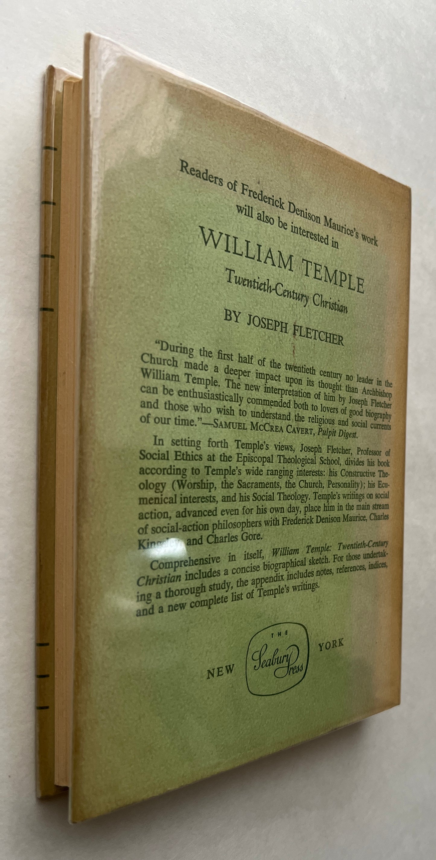 Toward the Recovery of Unity; the Thought of Frederick Denison Maurice