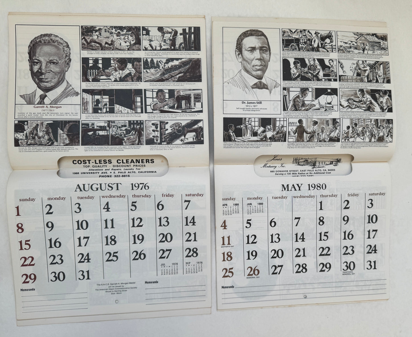 The Great American Negro Calendar 1976; [And] the Great American Negro Calendar 1977,; [And] Afro-American Historical Calendar 1980 [Three Calendars]