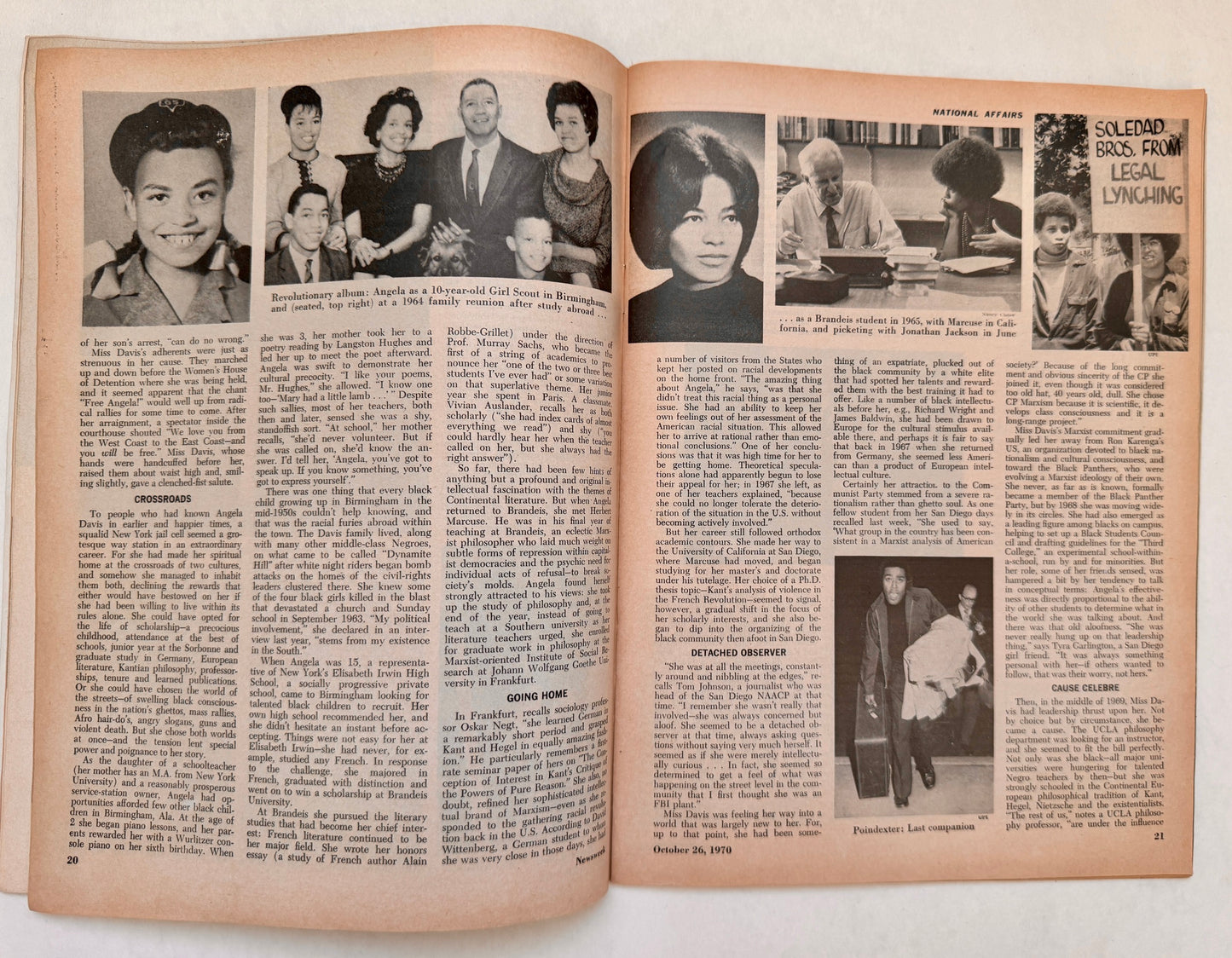 Newsweek; October 26, 1970; Angela Davis, Black Revolutionary [cover title]